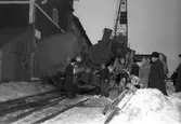 Järnvägsolycka vid hamnen. 1947. Reportage för Gefle Dagblad.