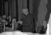 Jubileumsfest på stadshuset. 20 december 1947. Haglund, L. & Co. Hatt-och mössfabrik.