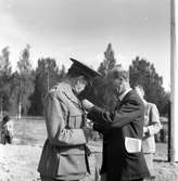 Stagården. Medaljutdelning, ca 1945. Stagårdens kursgård ägdes en gång av militären.
