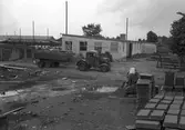 P.O Jansson Kakel- & Byggnadsmaterialaffär, Södra Fiskargatan 5 Gävle. Augusti 1945.