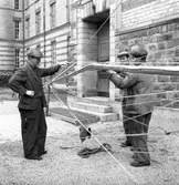 Radiomast på Brynässkolan. Oktober 1945.