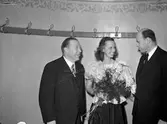 P. A. Hanssons minneshögtid på teatern. 1946. Reportage för Arbetarbladet.