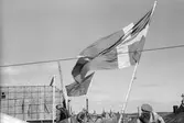 Folkets Hus taklagsflaggning. 1946.
