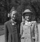 Bästa försäljarna av fredsblomman. 20 maj 1947. Reportage för Norrlands-Posten