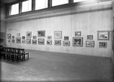 Utställning av Sandergs tavlor på museet. Februari 1945.