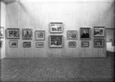 Utställning av Sandergs tavlor på museet. Februari 1945.