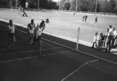 Gästrikland - Hälsingland. Friidrott på Strömvallen.         26 juli 1953.
