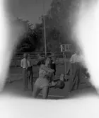 Gästrikland - Hälsingland. Friidrott på Strömvallen.         26 juli 1953.
