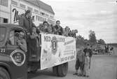 Lions Club, lastbil från karnevalståget. 1 juni 1953.
