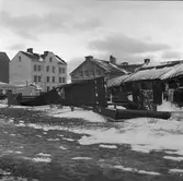 Storm över Gävle. 8 januari 1954.
