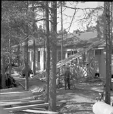 Bygge av Rotundan till Gävleutställningen sommaren 1946 med anledning av Gävle stads 500-årsjubileum

