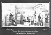 August Strindberg: Abu Casems tofflor. Karin Swanström Tournéen 1909. Karin Svanström. Född 1873 Norrköping, död 1942 Stockholm. Strindberg skrev den för sin sexårige dotter Anne-Marie. Ett sagospel för gamla och unga barn på vers. Handlingen utspelas i forntidens Bagdad.
