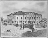 Spektakelhuset i Gävle. Teaterhus byggt 1840-tal som nedbrann 1869 i samband med Gävle stadsbrand.