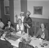 Lottakåren i Gävle. Luciafest. December 1956.