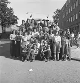 SSU (S.D.U.K) Facklan-grupp vid buss. År 1948.