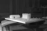 Modell av Nya Söderskola. 17 december 1949.