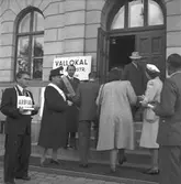 Valbilder tagna under valdagen. 19 september  1948.

