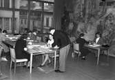 Röstsammanräkning på länsstyrelsen. 25 september 1948.
