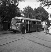 Nya busslinjer från invigningen. 25 september 1948.