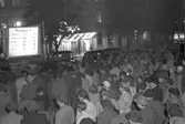 Valvaka på Stortorget. 19 september 1948. Reportage för Gefle Dagblad
