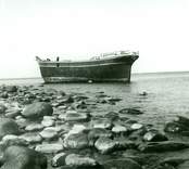 Vraket av Svix av Mariehamn, strandad vid östra sidan av Ölands norra udde 1927.