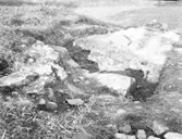 Överkyrka kyrkoruin från förundersökningen 1954.