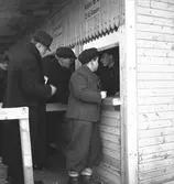 År 1937. Gefle-Dala Travbana. Reportage för Gefle Dagblad. Spel på hästar