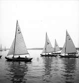 År 1938. Norrlandsregattan. Segelbåt. Reportage för Gefle Dagblad.