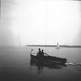 År 1938. Norrlandsregattan. Motorbåt. Reportage för Gefle Dagblad.