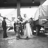 Militärtransport. Reportage för Gefle Dagblad.
