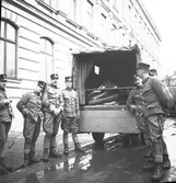 Militärtransport. Reportage för Gefle Dagblad.