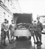 Militärtransport. Reportage för Gefle Dagblad.