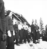 Februari 1938. Fettisdagstävling skidåkning.