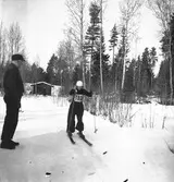 Februari 1938. Fettisdagstävling skidåkning.