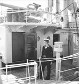 År 1938. Danskt Flottbesök. Inre hamnen. Reportage för Gefle Dagblad
