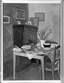 Tavla av konstnär Tore Nyberg. Utställning på konsthallen, 18 mars 1946.