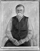 Tavla av konstnär Nils Söderberg på museet. Mars 1946.