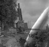 Vattenledning till Fredriksskans. 27 juli 1949.