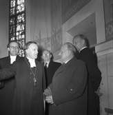 Skutskärs kyrka. Ärkebiskopen på besök. 24 mars 1949.