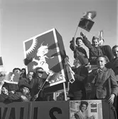 Solstickans tändstickor, tåg genom staden. 24 april 1949.