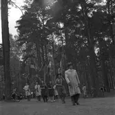 Folknykterhetens dag. Demonstrationståg till Boulognerskogen. År 1949. Reportage för Gefle Dagblad.