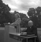 Borgarskolan och Högre Handelsinstitut avslutning. 10 juni 1949.