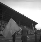 Svenska Flaggans Dag festligheter på Strömvallen. 6 juni 1949.