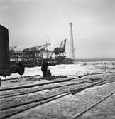 Vintertrafik i Hamnen. 6 februari 1950. Reportage för Arbetarbladet.