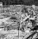 Dammbron i Stadsträdgården under arbete. 1946.