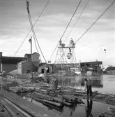 Linbana vid Korsnäs fabrik. 27 augusti 1947. Nordströms Linbanor AB, Vasagatan 16, Stockholm.