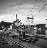 Linbana vid Korsnäs fabrik. 27 augusti 1947. Nordströms Linbanor AB, Vasagatan 16, Stockholm.