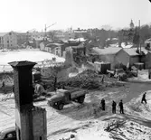 Rivning på Söder. Mars 1955