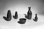 Prydnadsföremål, vas och skål. Den 16 januari 1962
Bobergs Fajansfabrik AB.
