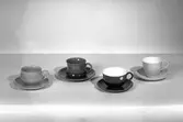 Husgeråd, kaffekopp.  Den 16 januari 1962
Bobergs Fajansfabrik AB.
